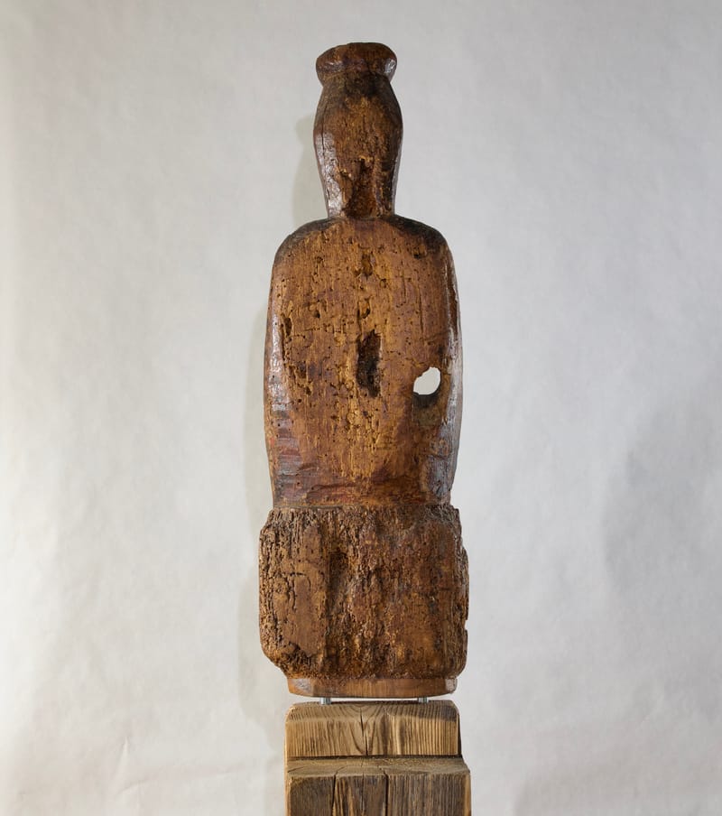 (47S) MADONNA MIT KIND HOLZSKULPTUR