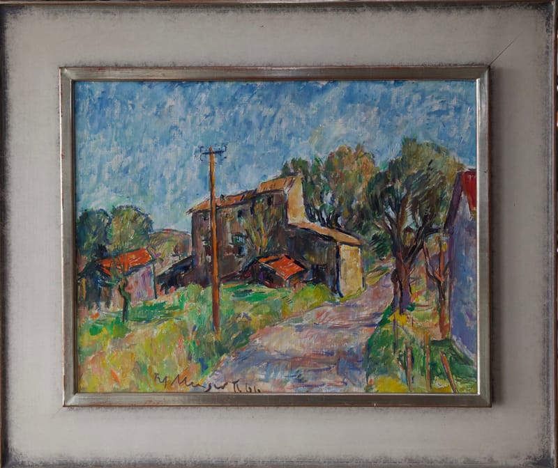 (65S) HAUS IN SÜDLICHER LANDSCHAFT FRITZ MEIJER 1900-1969