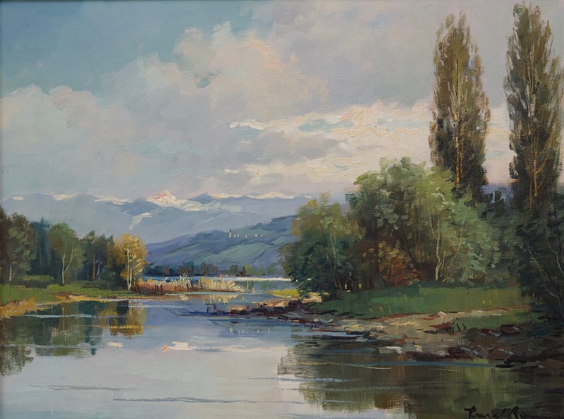 (67S) ALTENRHEIN VON PAUL KÖMME 1891 1972 ÖL AUF LEINWAND 1857