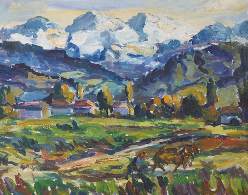 (68S) DORF IN DEN BERGEN VON CHRISTIAN OEHLER 1909-1986