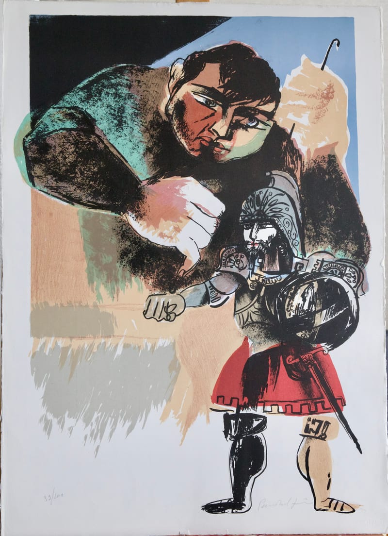 (212W) VIER FARBLITHOGRAFIEN VON EMANUELE PANDOLFINI(1929)