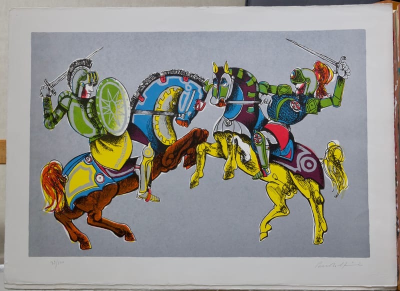 (212W) VIER FARBLITHOGRAFIEN VON EMANUELE PANDOLFINI(1929)