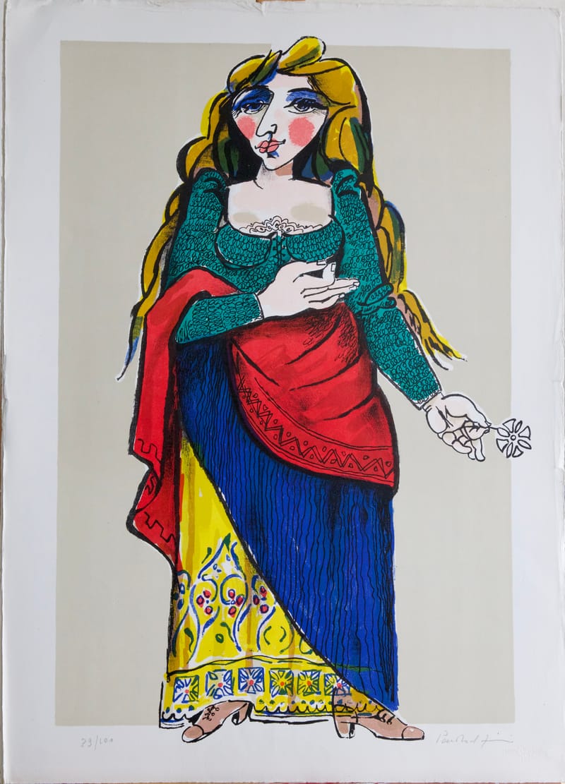 (215W) ZWEI FARBLITHOGRAPHIEN VON EMANUELE PANDOLFINI (1929)