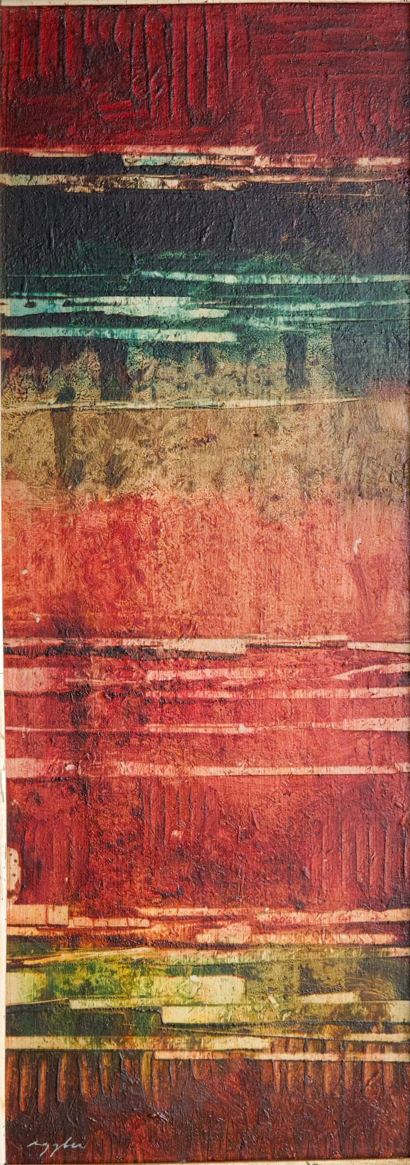 (57W) ABSTRAKTE MALEREI VON JOSEF EGGLER 1916 - 2009