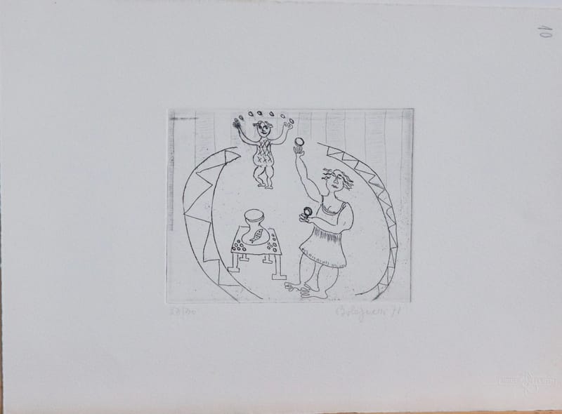 (229W) VIER RADIERUNGEN VON FERRUCCIO BOLOGNESI 1924-2002