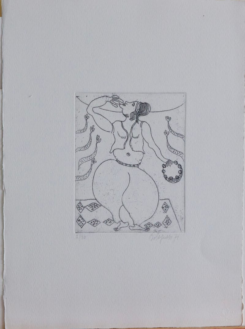 (229W) VIER RADIERUNGEN VON FERRUCCIO BOLOGNESI 1924-2002