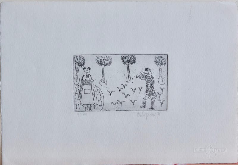 (229W) VIER RADIERUNGEN VON FERRUCCIO BOLOGNESI 1924-2002