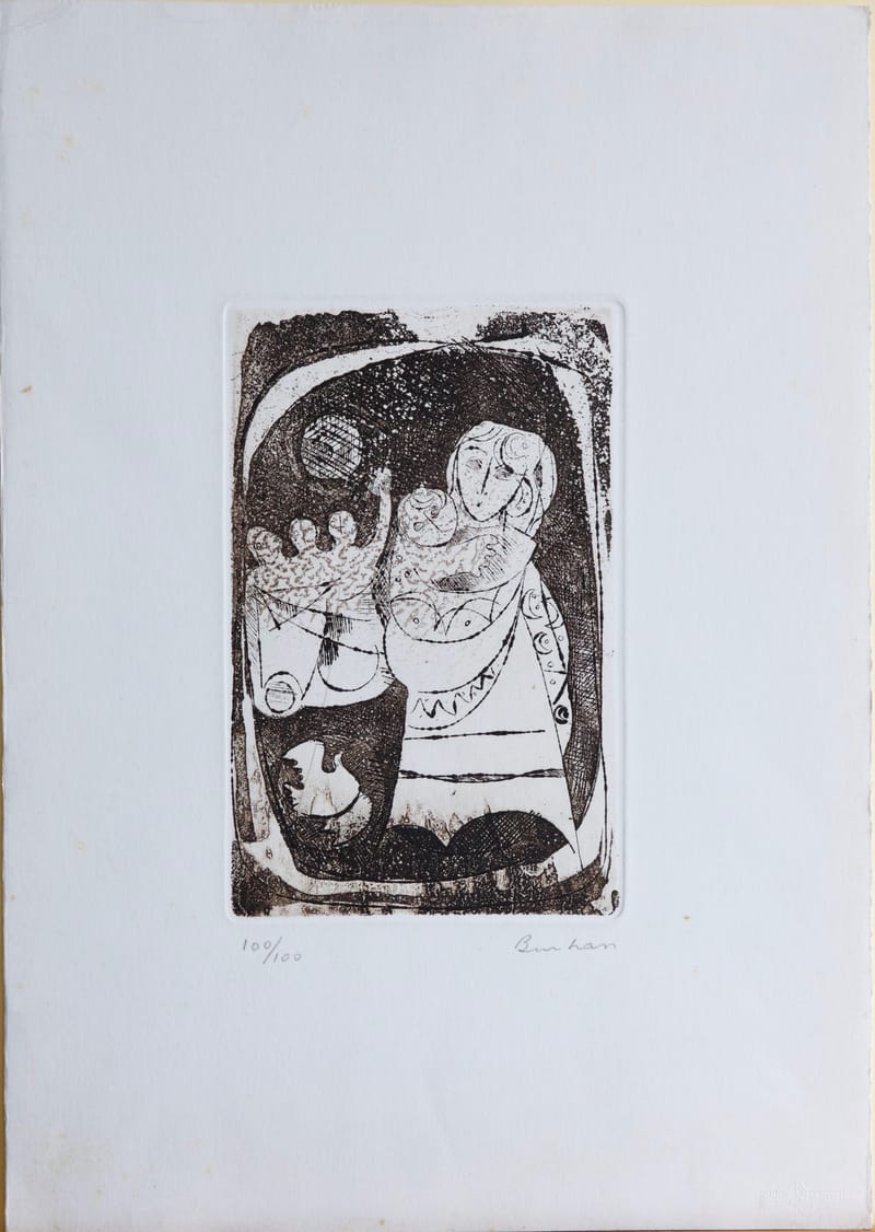 (239W) MUTTER MIT KIND VON SAMI BURHAN 1929