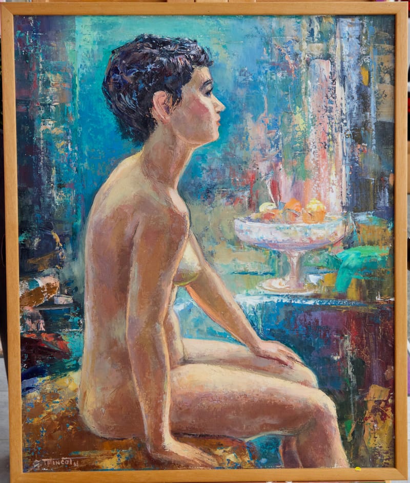 (67W) SITZENDER AKT VON GEORGES TRINCOT 1921 - 2005