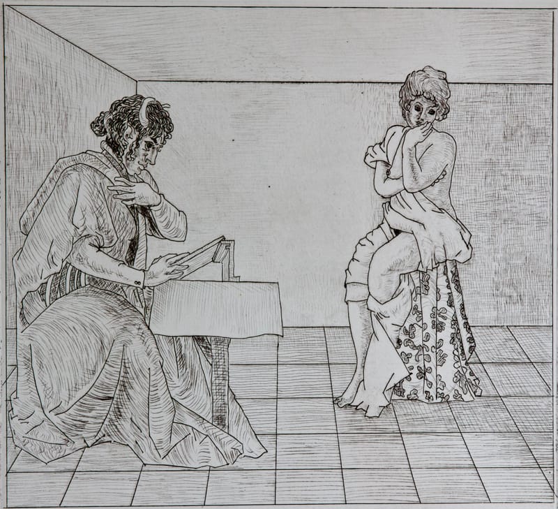 (144W) MALER MIT TEUFLISCHER ABSICHT