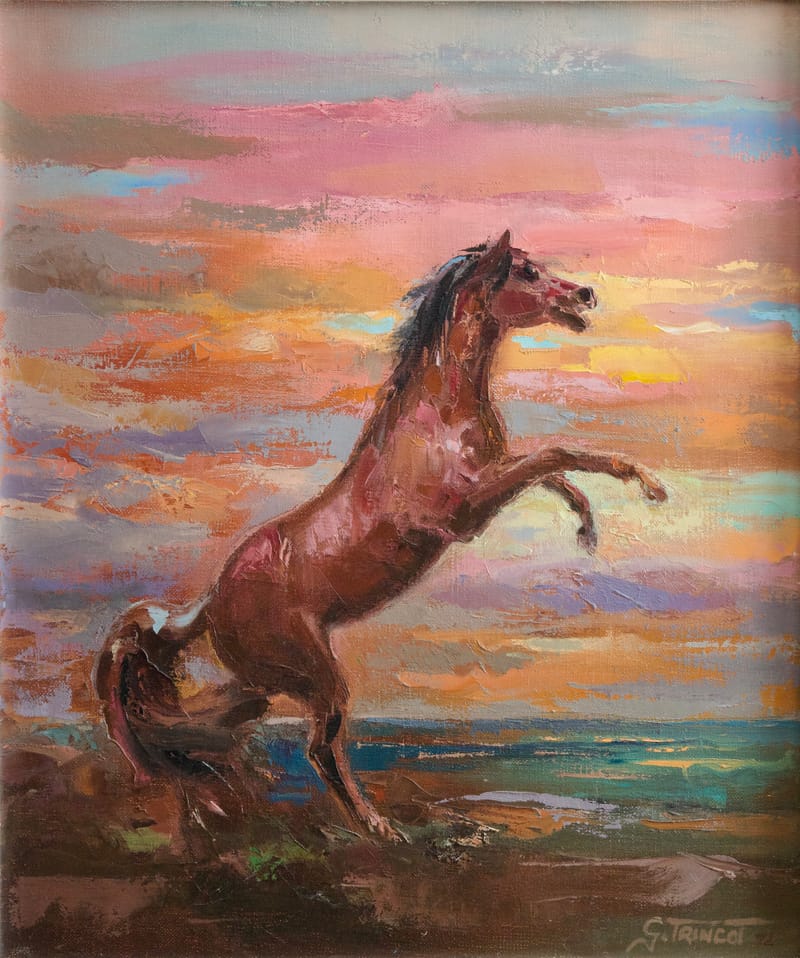 KONVOLUT PFERDEBILDER VON GEORGES TRINCOT 