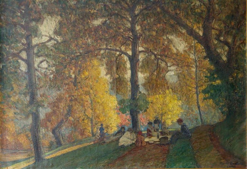 (85S) MARIO BERTOLA, PICKNICK IM HERBSTWALD