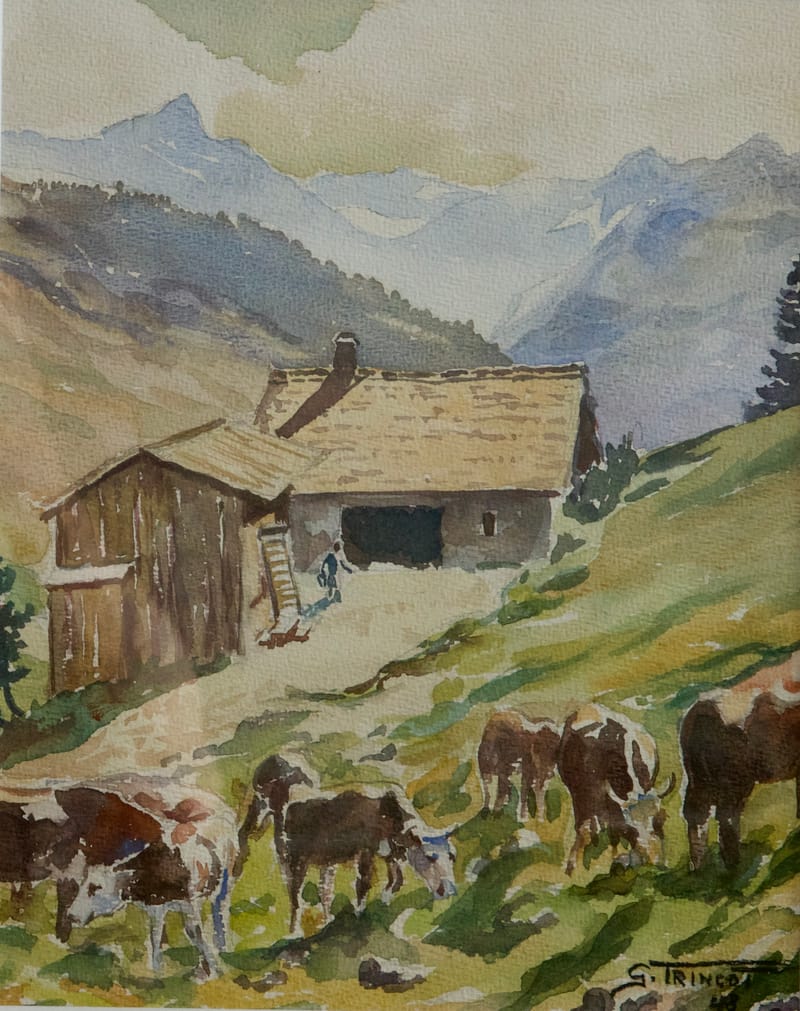 (22W) ALPLANDSCHAFT VON GEORGES TRINCOT 1929 - 2005