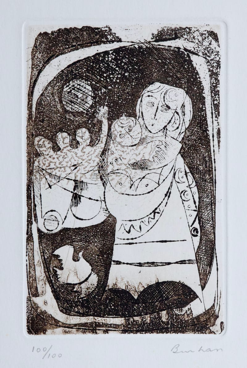 (239W) MUTTER MIT KIND VON SAMI BURHAN 1929