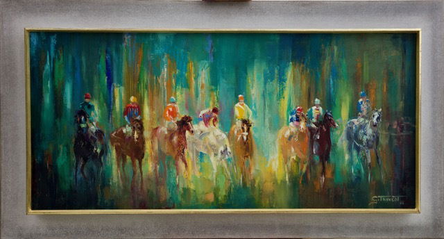 (246W) PFERDE AM START VON GEORGES TRINCOT 1921-2005