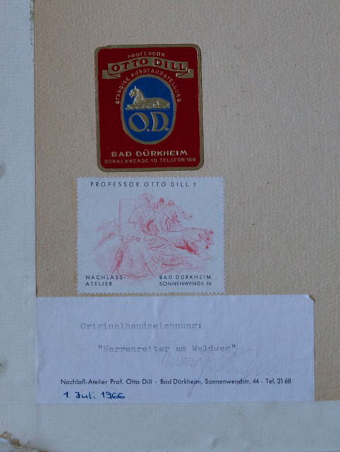 (151W) HERRENREITER AM WALDWEG VON OTTO DILL 1848 - 1957
