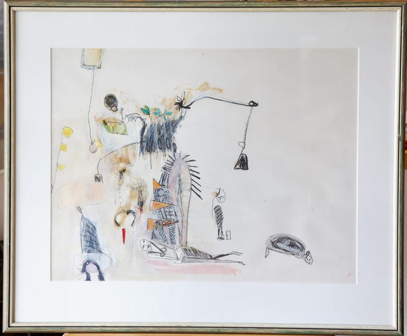 (94S) ART BRUT, ZEICHNUNG, KOLORIERT