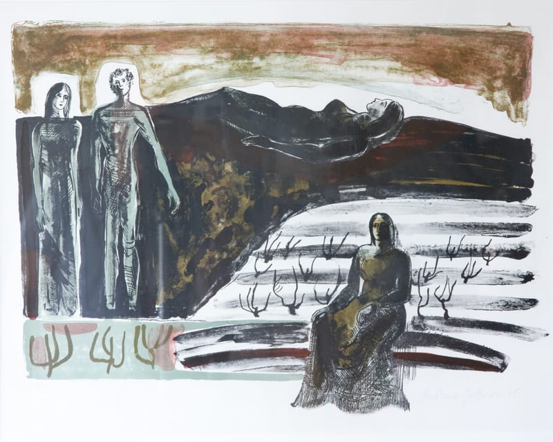 (98/99S) ZWEI MYSTERIÖS ANMUTENDE LITHOGRAFIEN, KONVOLUT