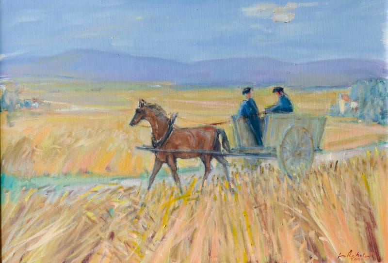 (87S) GEO BRETSCHER, IM HOLZKARREN ÜBER LAND