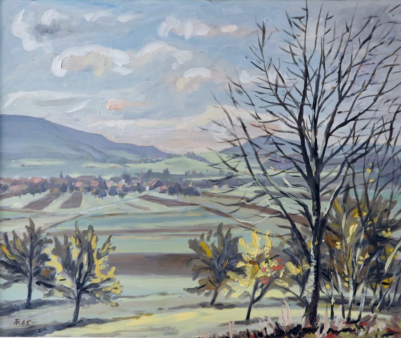 (90S) HERBSTLANDSCHAFT, SIGNIERT, VERMUTLICH SCHWEIZER KÜNSTLER