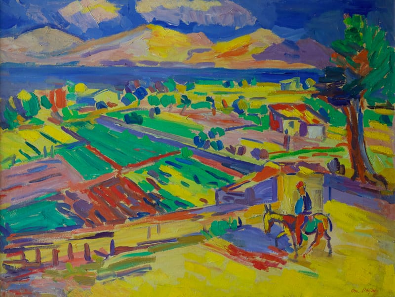 (100) CHRISTIAN OEHLER, MEDITERRANE KÜSTENLANDSCHAFT.