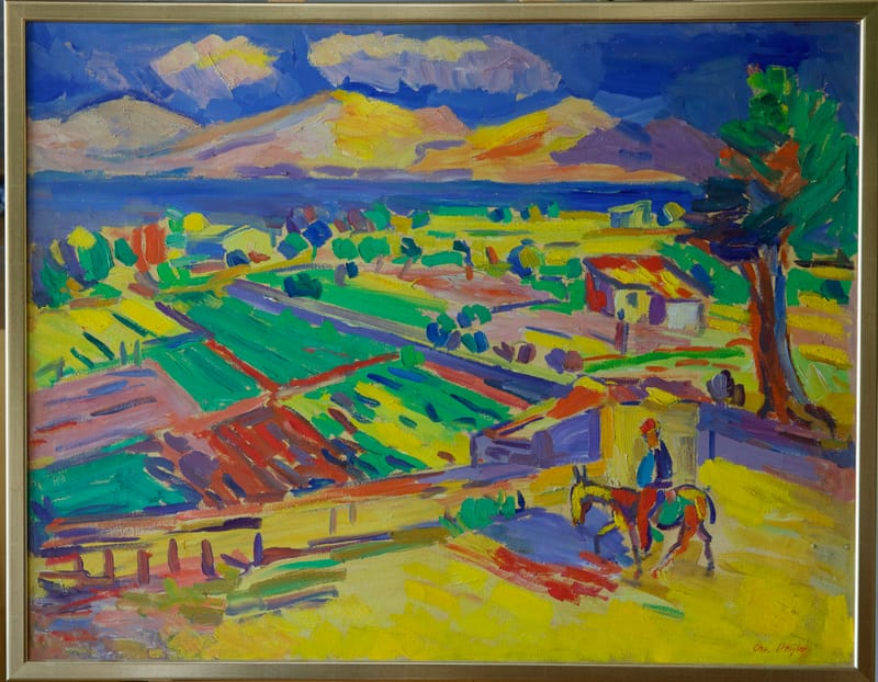 (100) CHRISTIAN OEHLER, MEDITERRANE KÜSTENLANDSCHAFT.