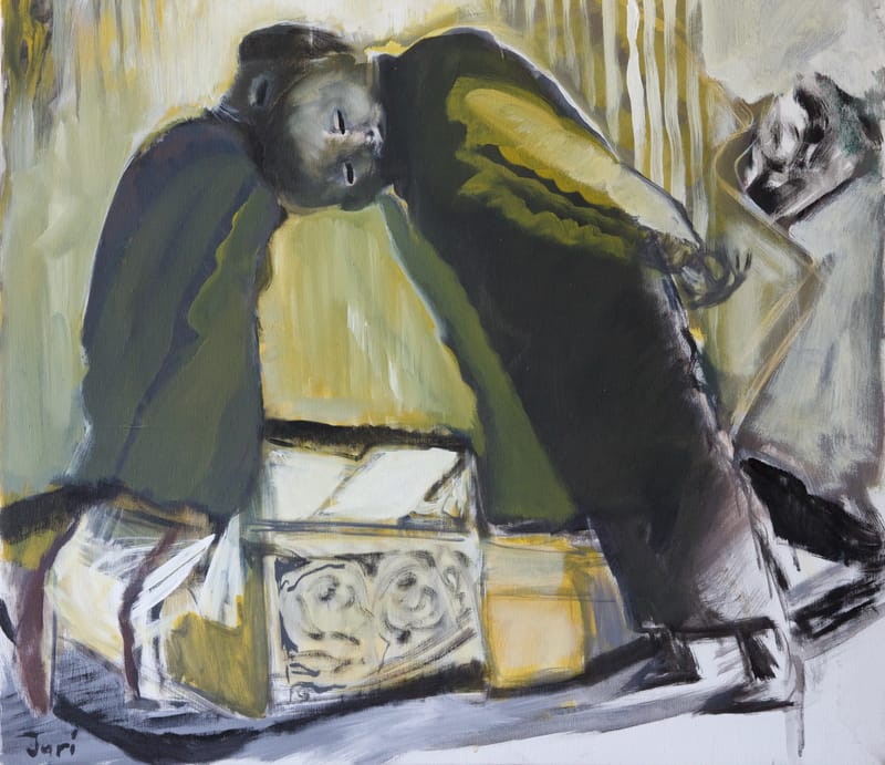 (106S) JURI BORODATCHEV, BEGEGNUNG ZWEIER MÄNNER IM KAFTAN