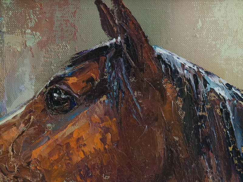 (187W) PORTRAIT (KOPF) BRAUNER VOLLBLÜTER VON GEORGES TRINCOT 1921 - 2005