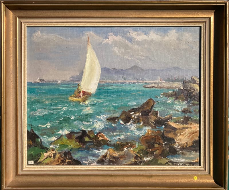 (12W) SEGELBOOT VOR MARINA DI MASSA VON GEORG TRINCOT