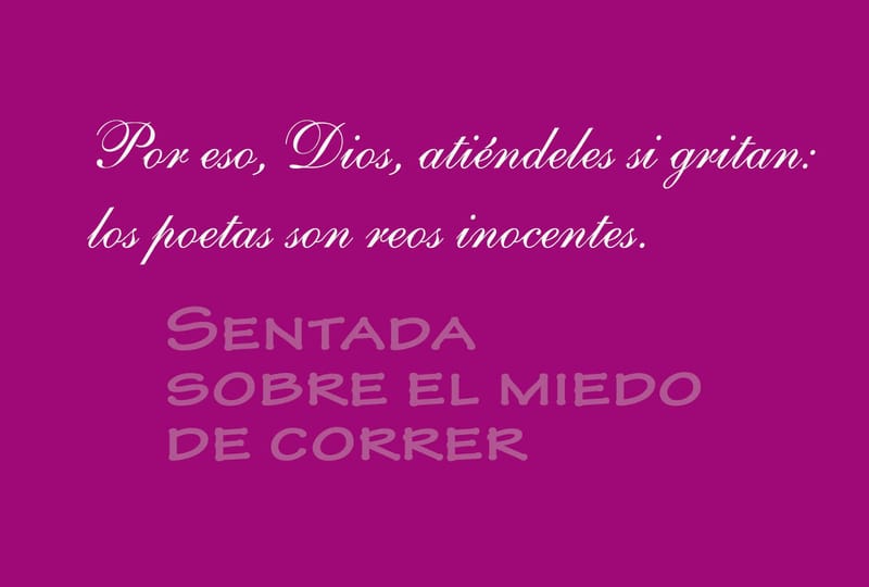 SENTADA SOBRE EL MIEDO DE CORRER