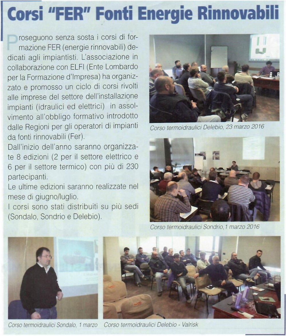 Corsi "FER" - 2016