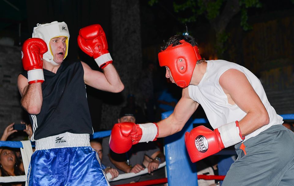 A real blast from the past...Gino boxing at O'Malley's Shanghai