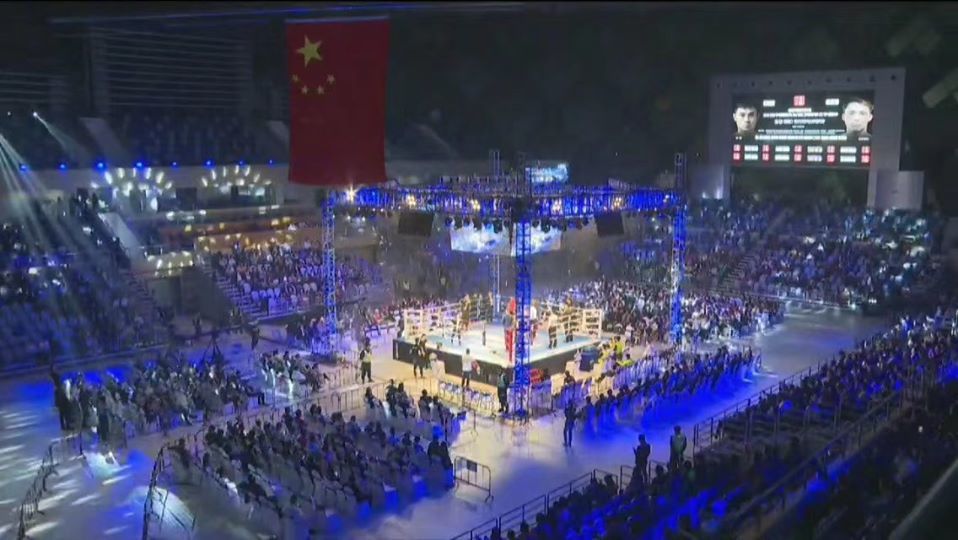 Lishui, China - October 26th Diogo Garces boxing on the undercard of WBC Super featherweight Asian Championship bout between Xiang Li, China and Takuya Ota, Japan