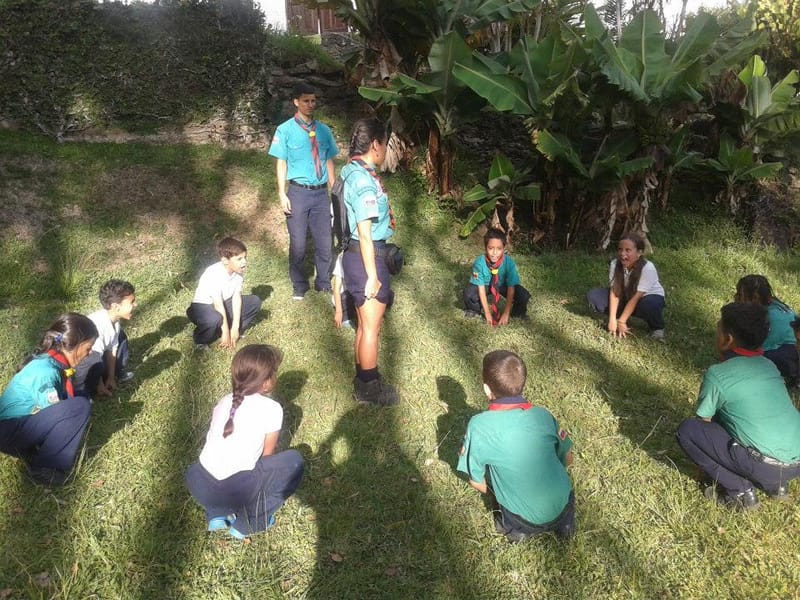 El fuego, los lobatos y las lobeznas.