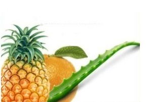 Jugo de Piña, Naranja y Sabila.