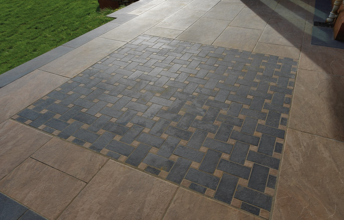 Porcelain Setts Anthracite (Basket Weave)