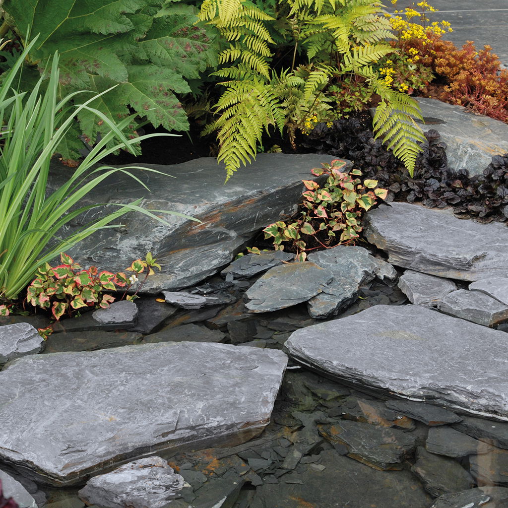 Blue Slate Rockery - Image Supplied by 'Long Rake Spar'