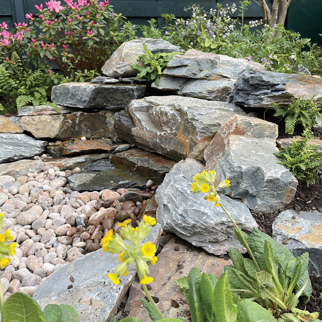 Rustic Slate Rockery - Image Supplied by 'Long Rake Spar'