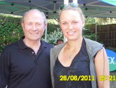 Mr Gefen with Caroline Wozniacki