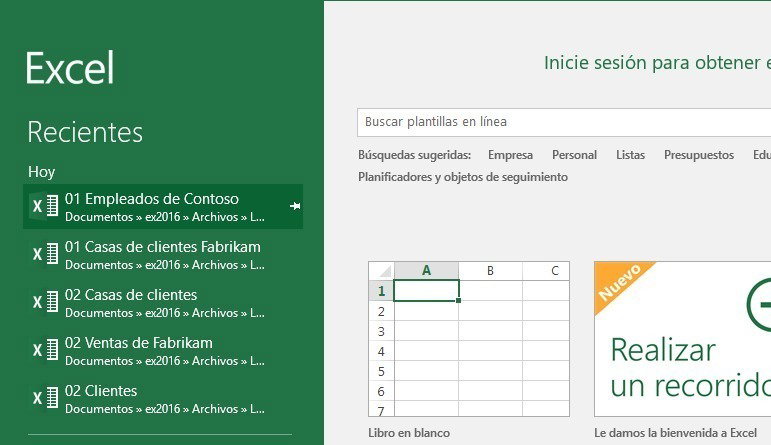 TABLA DE EXCEL PARA CREAR UN CLIENTE.