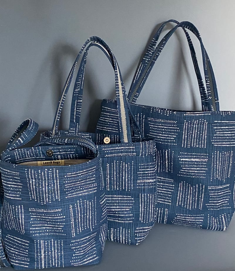 Nocturnal Grid Tote Bag