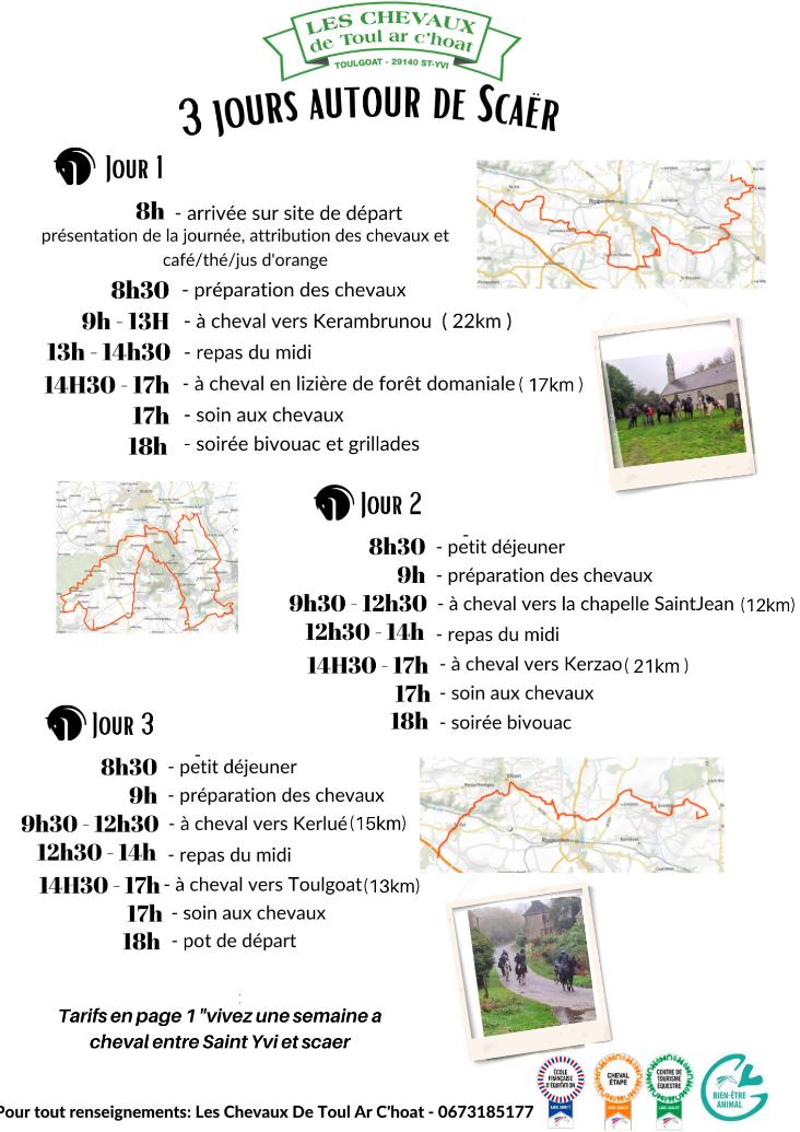 1 semaine à cheval entre saint yvi et scaer
