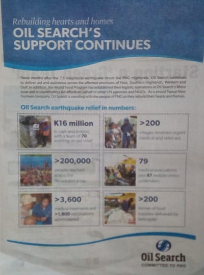 OIL SEARCH - COMMITTED TO PNG