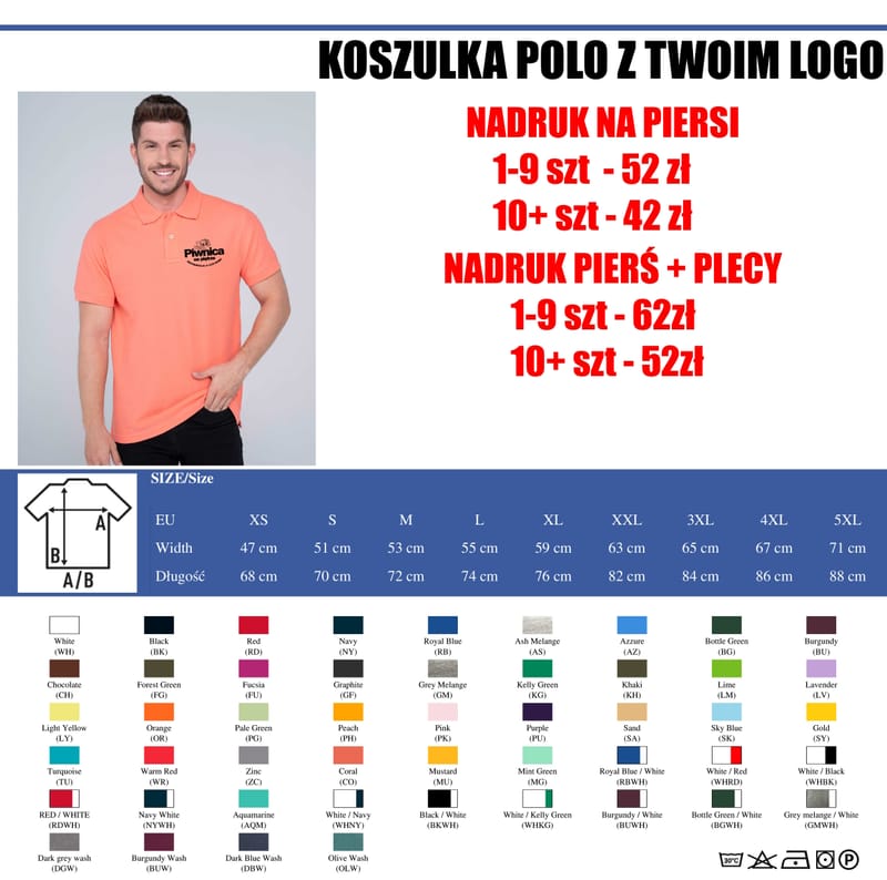 KOSZULKA POLO Z TWOIM NADRUKIEM od 42zł
