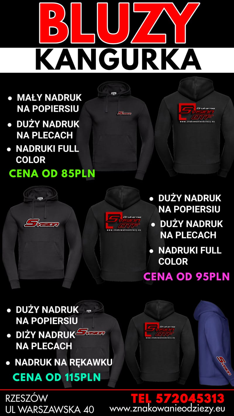 BLUZA Z KAPTUREM Z TWOIM LOGO od 85zł