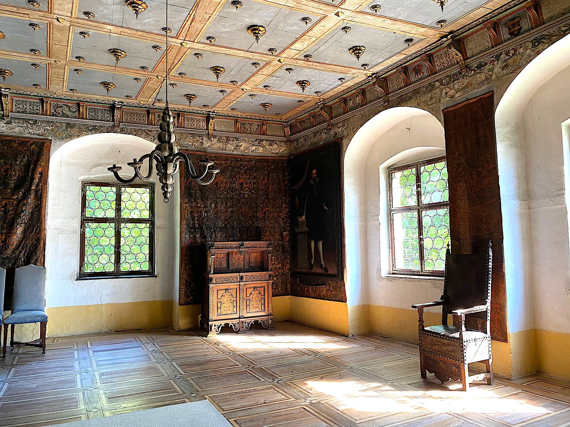 Ledertapeten im Schloss Groß Ullersdorf