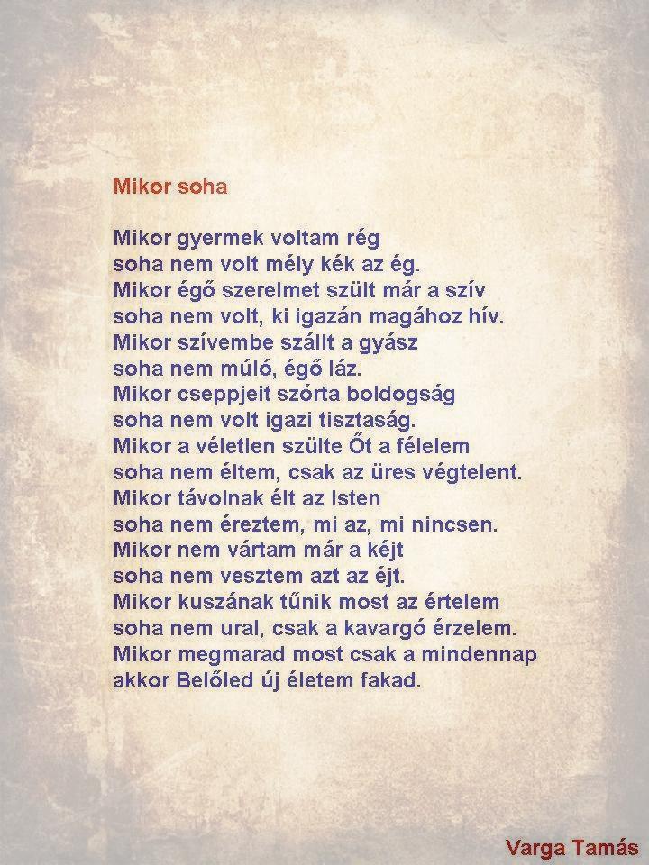 Mikor soha