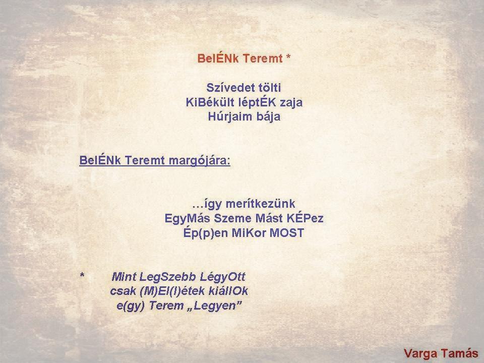 BelÉNk Teremt