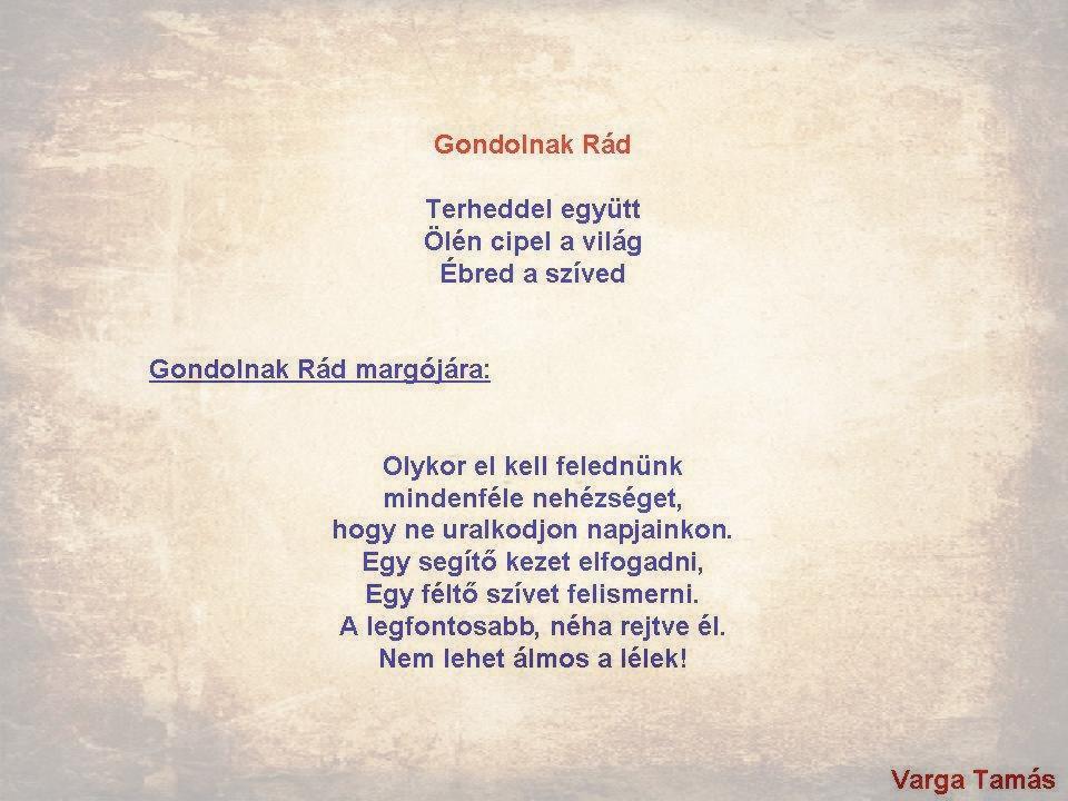 Gondolnak Rád