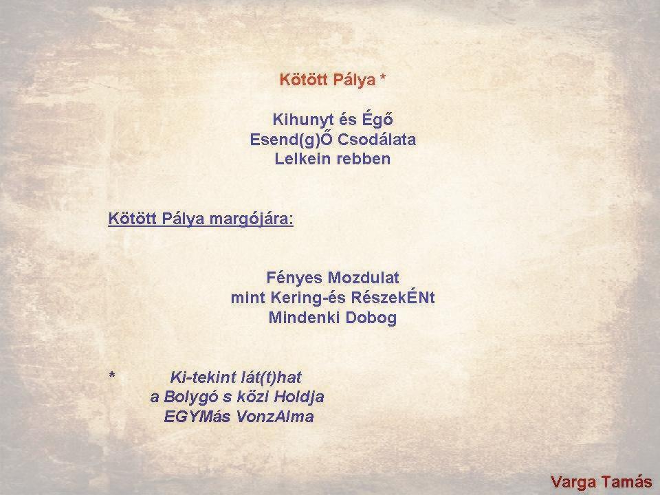 Kötött Pálya